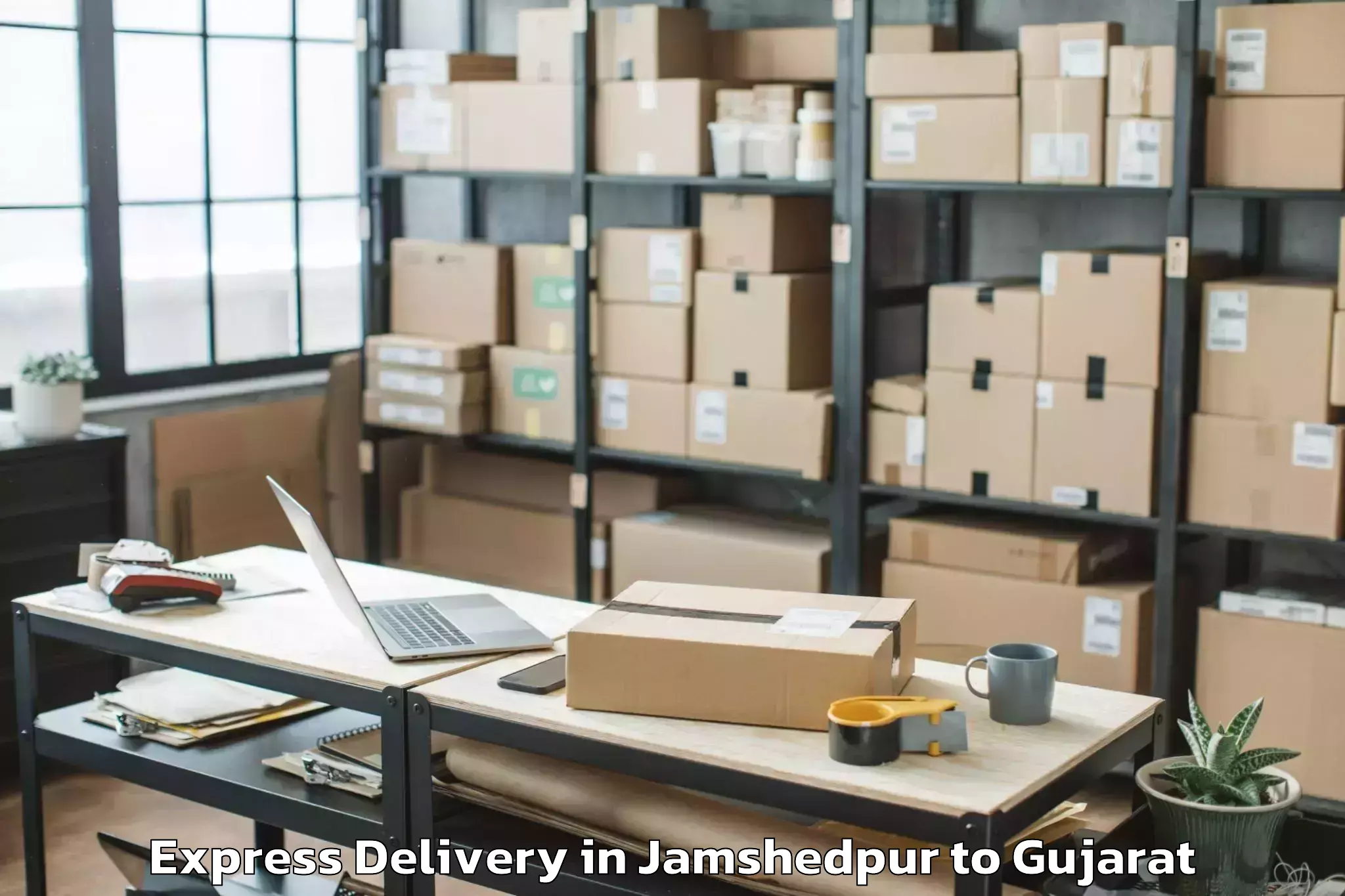 Professional Jamshedpur to Adalaj Express Delivery